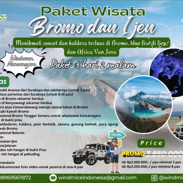 Gambar Paket wisata Bromo dan Ijen 3Hari 2 Malam